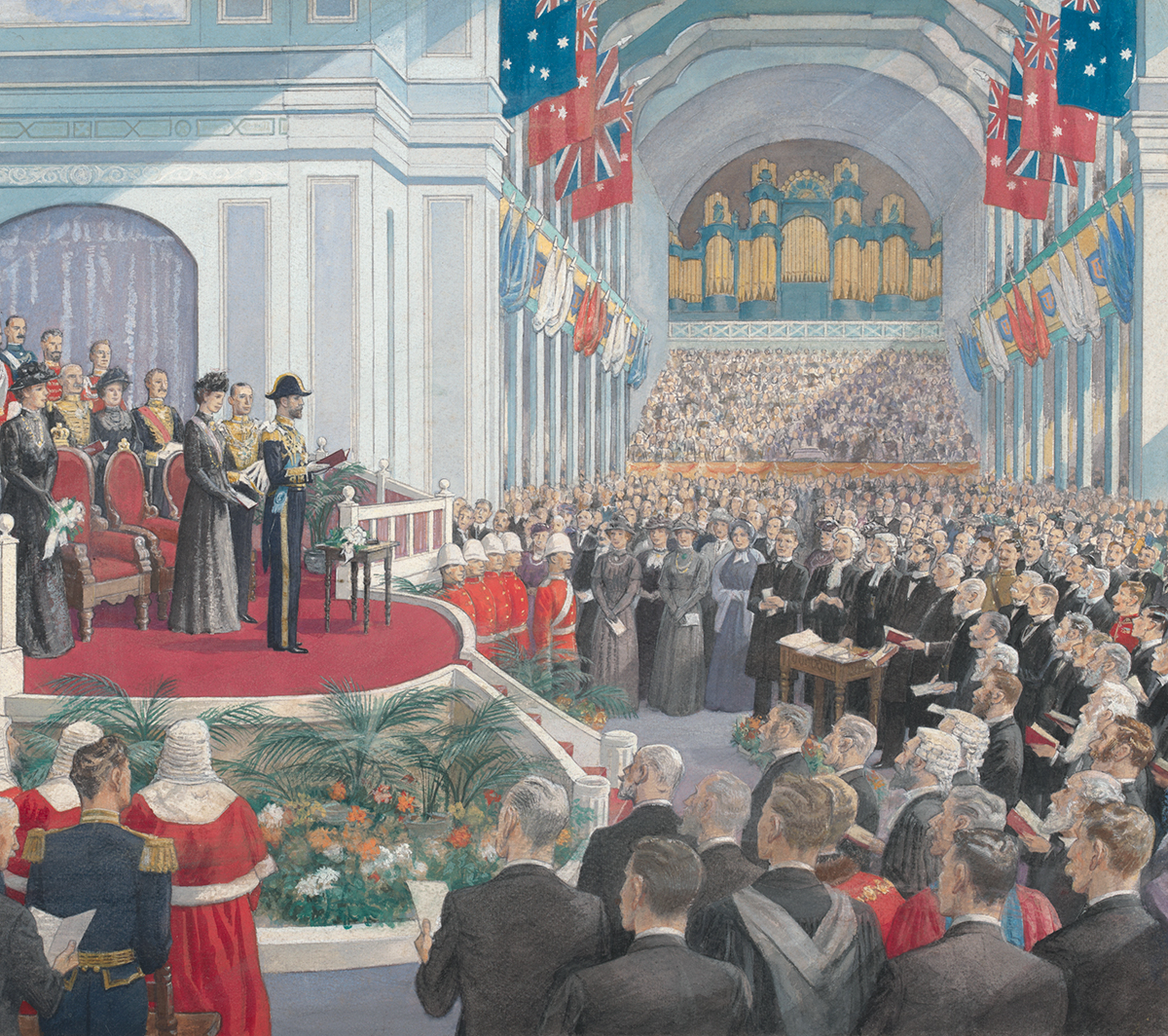 The Duke of Cornwall and York opens the first federal Parliament, 9 May 1901