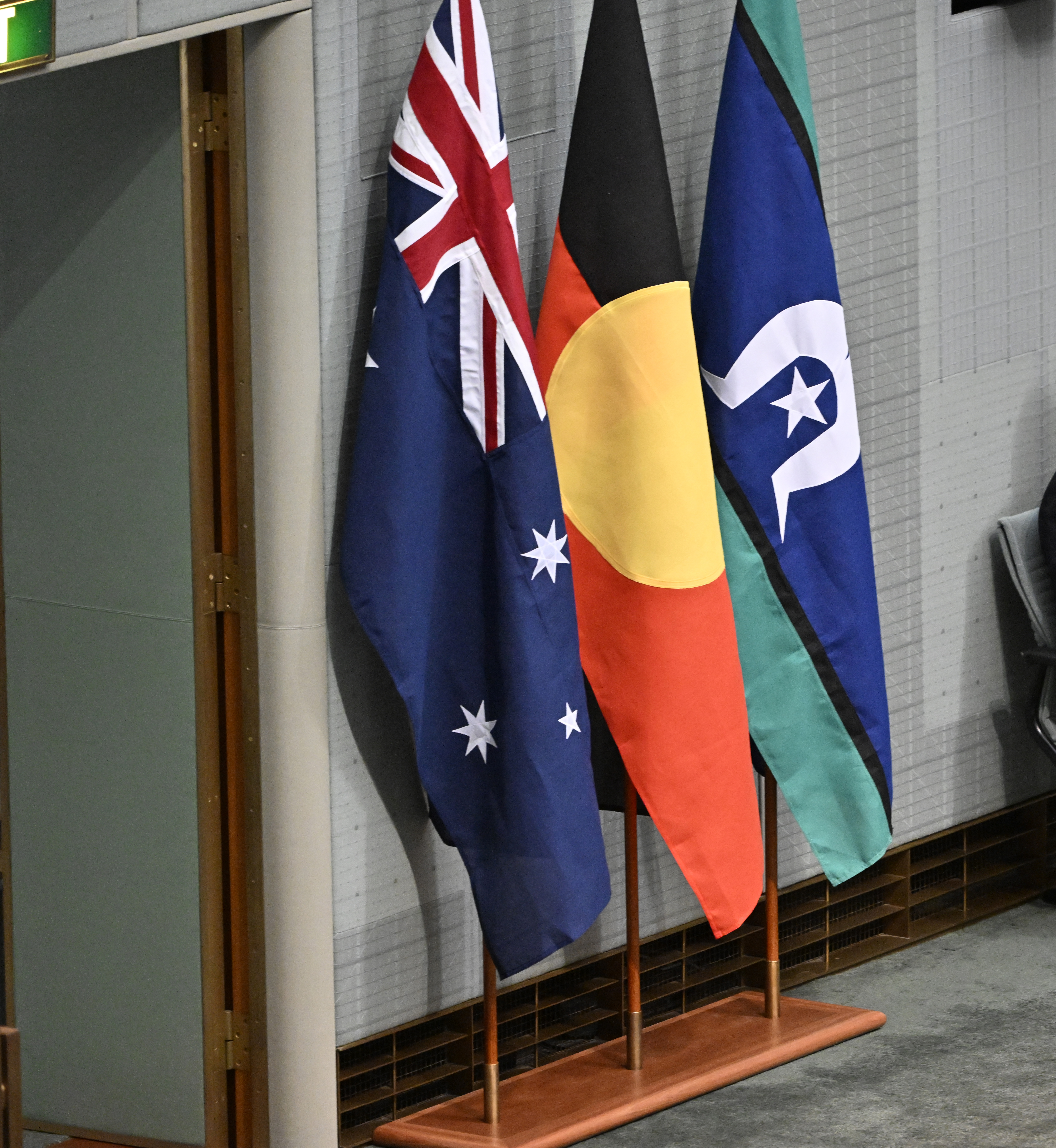 Australian, Aboriginal and Torres Strait Islander flags.