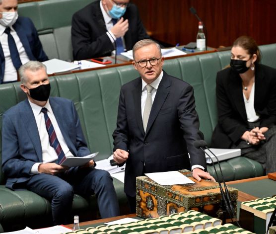 The Prime Minister speaking from the Despatch Box in the House of Representatives
