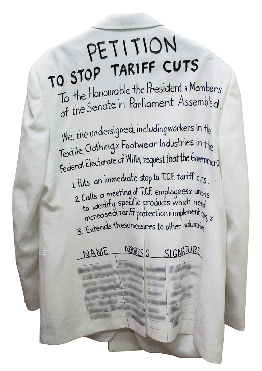 Petition presented in the Australian Senate to stop tariff cuts