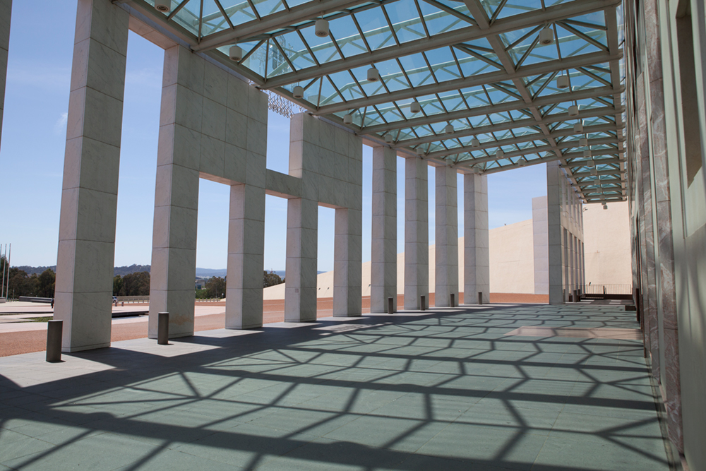 The Great Verandah, Australian Parliament House.