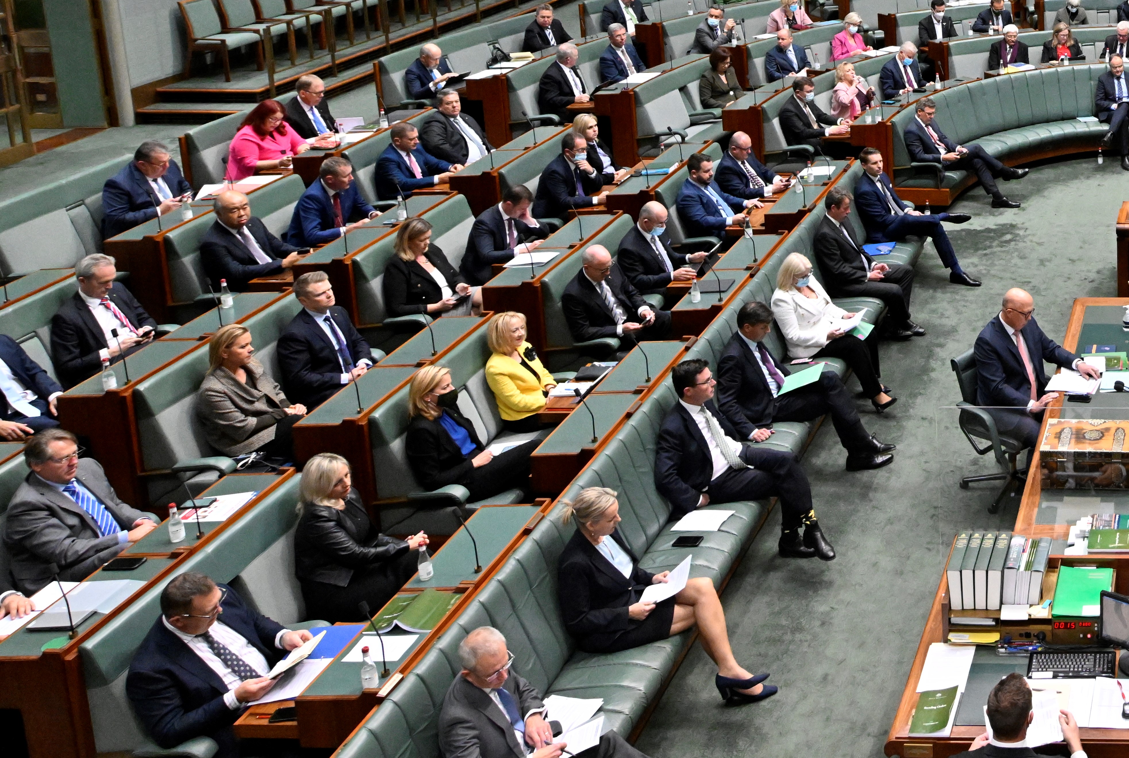 The opposition side of the House of Representatives